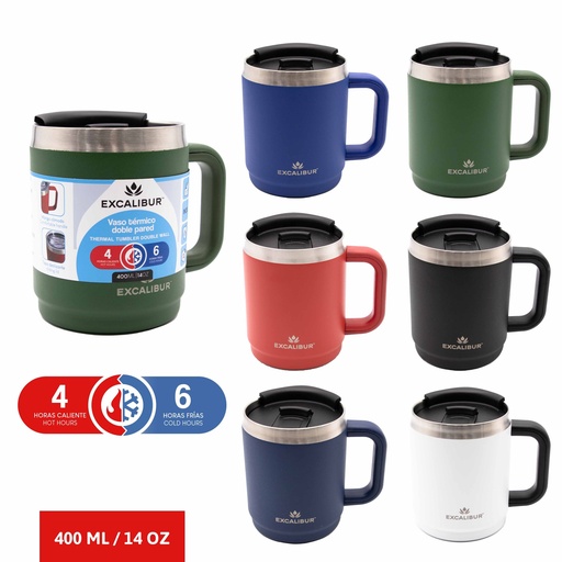 [8-358] VASO TERMICO 400ML EXCALIBUR 8-358