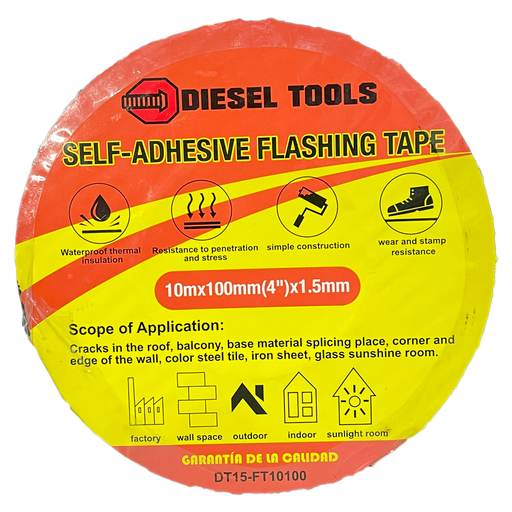 [8-431] MANTO ADHESIVO ASFALTICO 10MT x 10CM DIESEL TOOLS 8-431