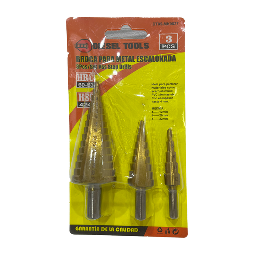 [8-457] SET 3 PCS MECHA CONICA ESCANOLADA DIESEL T 8-457
