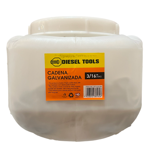 [8-476] CADENA GALVANIZADA x 3/16 x 25KG DIESEL T 8-476