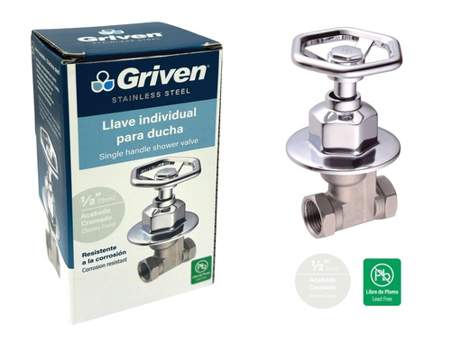[8-480] LLAVE P/DUCHA INDIVIDUAL x 1/2 ACERO INOX GRIVEN 8-480