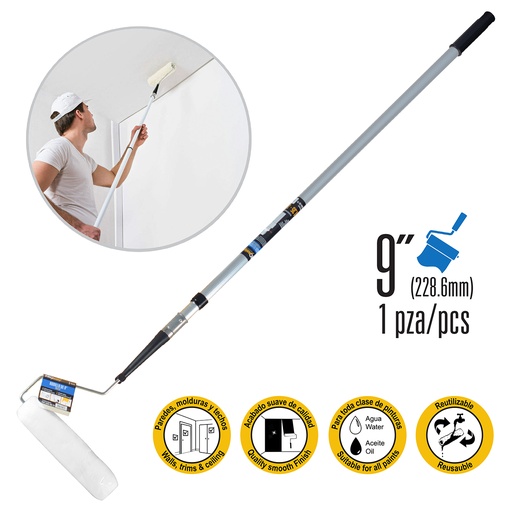 [8-516] RODILLO CON EXTENSION CON FUNDA 9" PRO PAINT 8-516