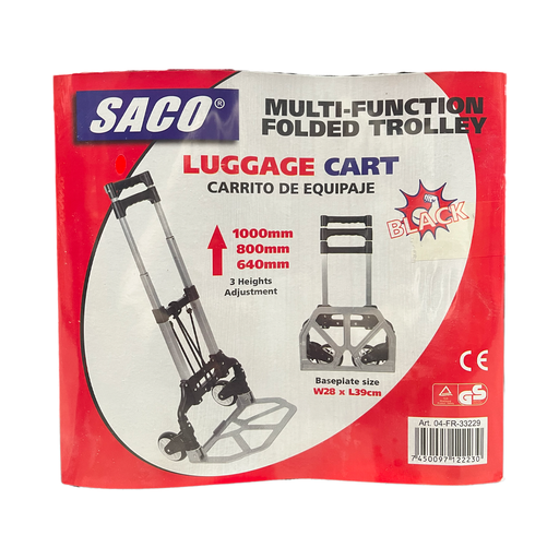 [8-531] CARRUCHA PORTATIL PLEGABLE NEGRA SACO 8-531