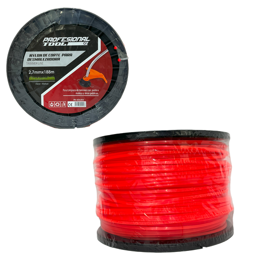 [8-534] NYLON DESMAL CUADRADO 2.7MM x 188MTS PROF TOOLS 8-534