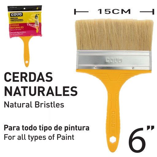 [8-558] BROCHA CERDA BLANCA 6" COVO 8-558