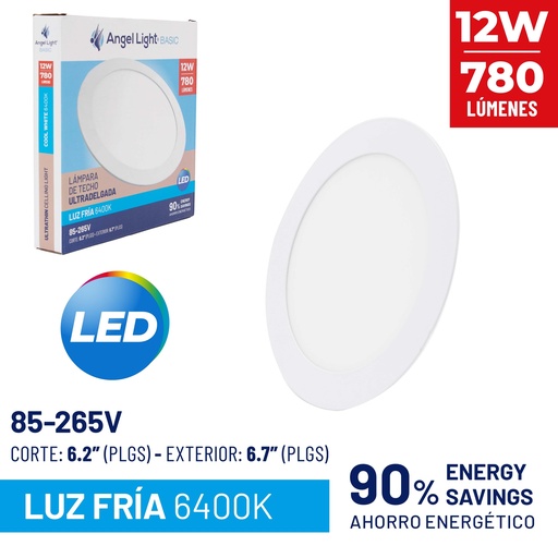 [8-568] PANEL LED EMP RED LUZ FRIA 12W ANGEL L 8-568