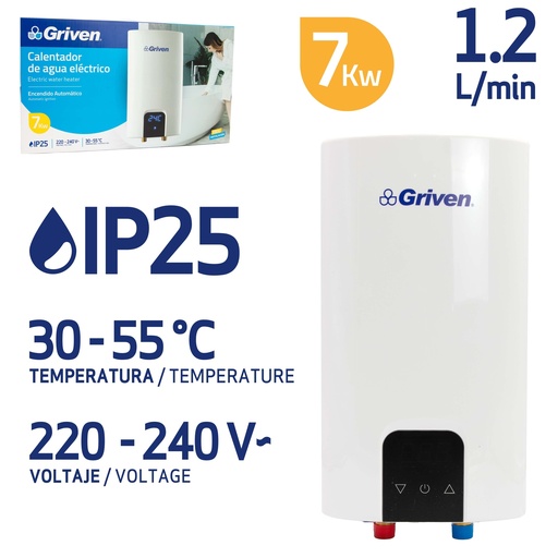 [8-569] CALENTADOR ELECTRICO 7KW 220V GRIVEN 8-569