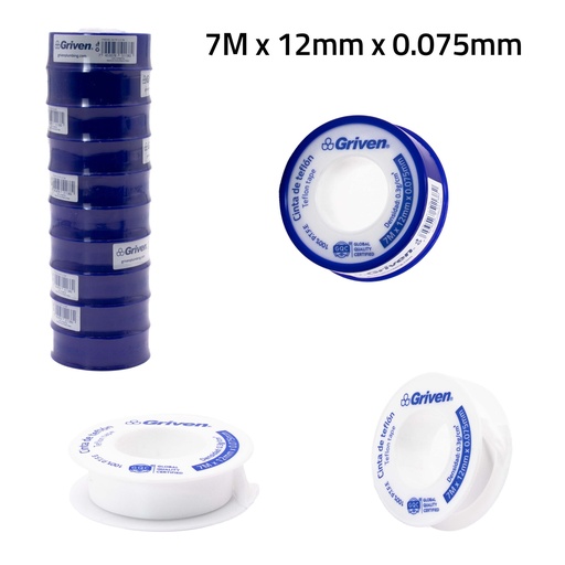 [8-590] TEFLON PROFESIONAL 1/2 x 7 MTS GRIVEN 8-590