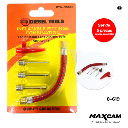 [8-619] SET DE AGUJA P/INFLAR BALON DIESEL T 8-619