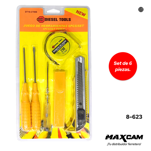 [8-623] JUEGO DE HERRAMIENTAS 6PCS DIESEL T 8-623