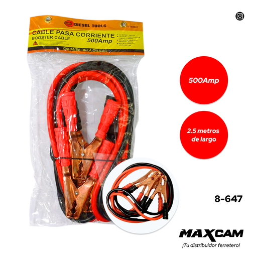 [8-647] CABLE AUXILIAR 500A DIESEL TOOLS 8-647