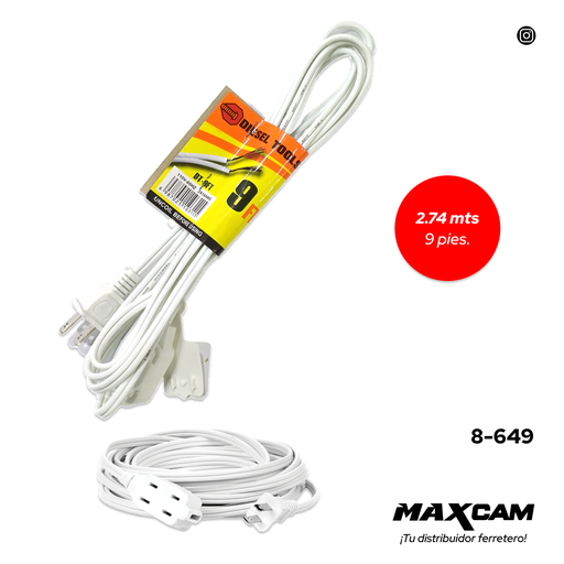 [8-649] EXTENSION ELECTRICA BLANCA 2.74 MTS DIESEL T 8-649