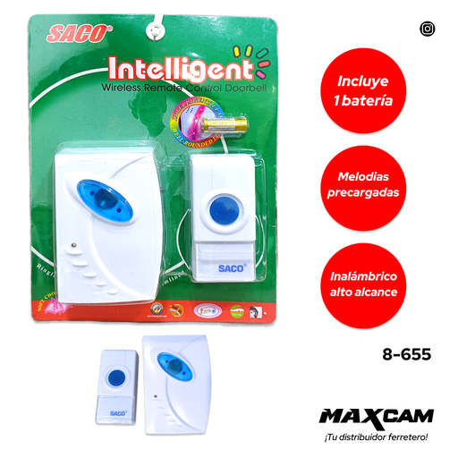 [8-655] TIMBRE INALAMBRICO SACO 8-655