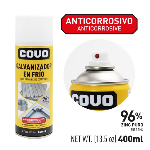 [8-732] SPRAY GALVANIZADO EN FRIO 500 ML COVO 8-732