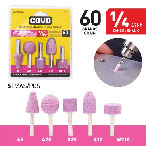 [8-742] SET DE PULIR x 5 PCS COVO 8-742