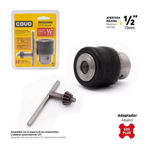 [8-757] MANDRIL P/TALADRO 1/2 COVO 8-757