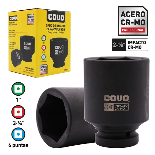 [8-779] DADOS DE IMPACTO x 2 1/8" COVO 8-779