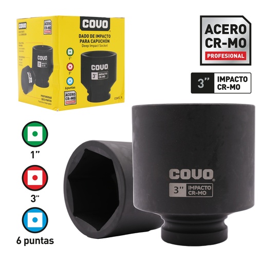 [8-784] DADOS DE IMPACTO x 3" COVO 8-784
