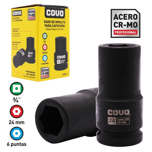 [8-795] DADOS DE IMPACTO x 24MM COVO 8-795