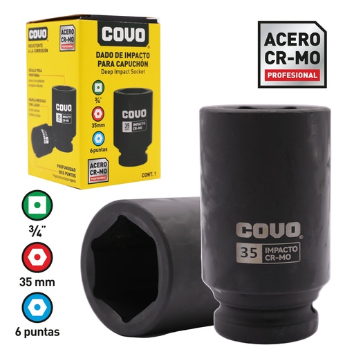 [8-801] DADOS DE IMPACTO x 35MM COVO 8-801