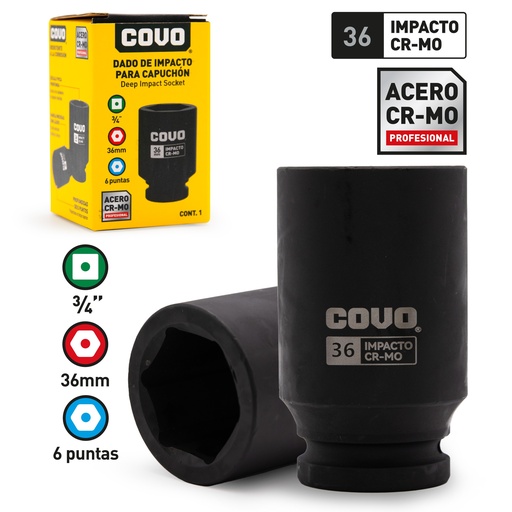 [8-802] DADOS DE IMPACTO x 36MM COVO 8-802