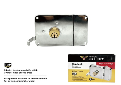 [8-815] CERRADURA CILINDRO FIJO SECURITY 8-815