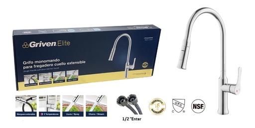 [8-816] LLAVE FREGADERO MONOMANDO EXTENSIBLE GRIVEN ELITE 8-816