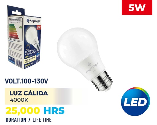 [8-831] BOMBILLO LED 5W LUZ NAT REGULABLE ANGEL L 8-831