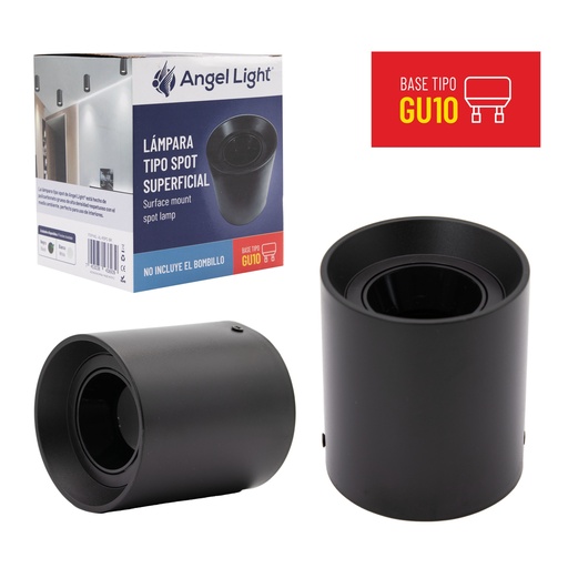 [8-854] LAMPARA LED RED SUPERF NEGRA ANGEL L 8-854