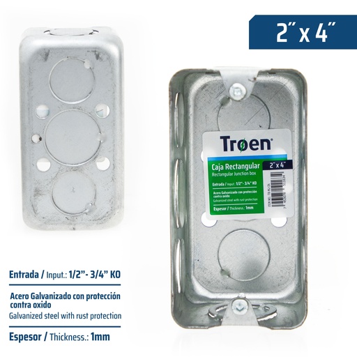 [8-875] CAJETIN MET COMB RECT 4x2 TROEN 8-875