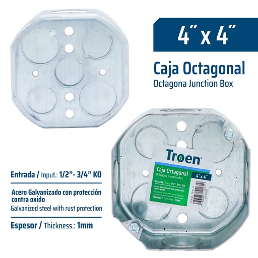 [8-876] CAJETIN MET COMB OCTAGONAL TROEN 8-876