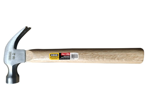 [8-883] MARTILLO C/MANGO DE MADERA 16 OZ COVO 8-883