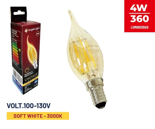 [8-916] BOMBILLO VINT LED 4W REGULABLE L C 110v ANGEL L 8-916