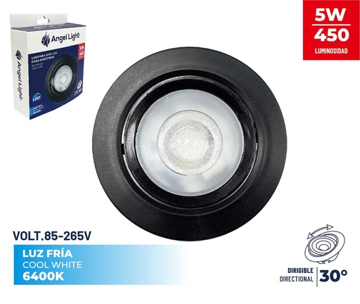 [8-918] PANEL LED EMP RED MOVIBLE 5W NEGRO ANGEL L 8-918