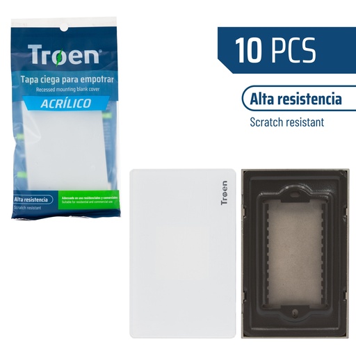 [8-956] TAPA CIEGA ACRILICO BLANCO TROEN 8-956