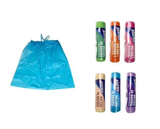 [8-963] BOLSA DE BASURA 50x50CM 5KG x 10 UNID MATRIX 8-963
