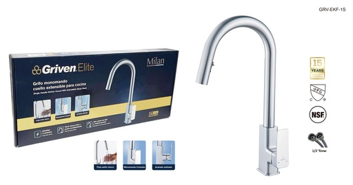 [9-093] LLAVE FREGADERO MONO EXTEN MILAN GRIVEN ELITE 9-093