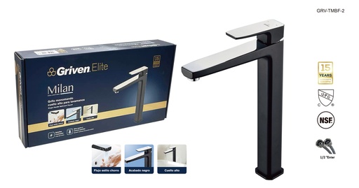 [9-101] LLAVE LAVAMANO MONOMANDO MILAN GRIVEN ELITE 9-101