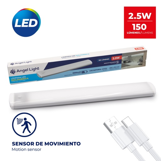 [9-108] LAMPARA LED RECARGABLE 2.5W ANGEL LIGHT 9-108