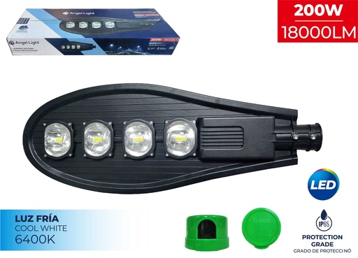 [9-111] LAMPARA EXT LED 200W C/FOTOCELDA ANGEL L 9-111