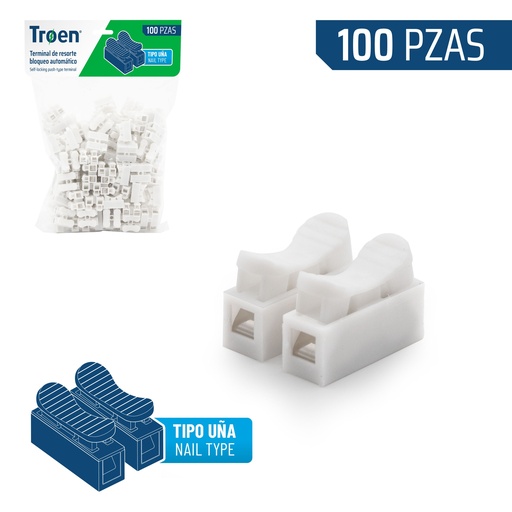[9-112] TERMINAL P/BLOQUEO x 100 UNID TROEN 9-112