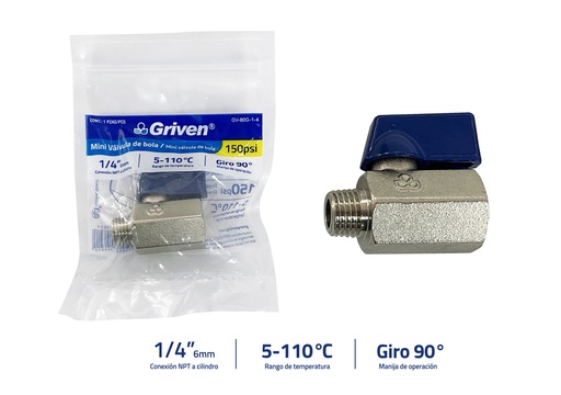 [9-146] VALVULA 1/4" GRIVEN 9-146