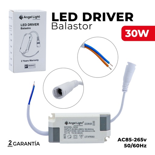 [9-178] BALASTRO P/LAMPARA LED 30W ANGEL L 9-178