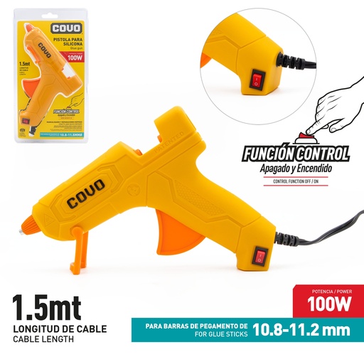 [9-185] PISTOLA P/SILICON 100W COVO 9-185