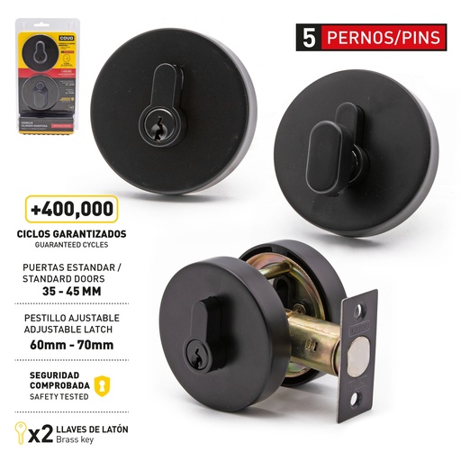 [9-216] CERROJO RED LLAVE/MARIPOSA NEGRO COVO 9-216