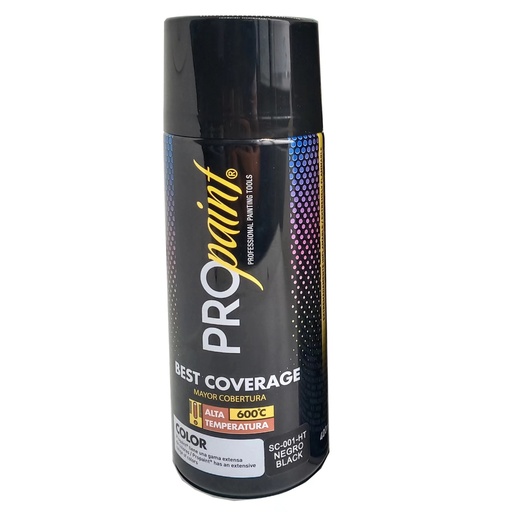 [7-009] SPRAY NEGRO ALTA TEMPERATURA PRO PAINT 7-009