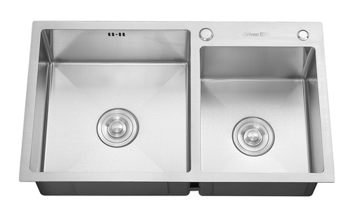 [7-036] FREGADERO DOBLE ACERO INOX 78X45CM GRIVEN ELITE 7-036