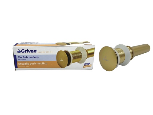 [7-046] DESAGUE LAVAMANO PUSH SIN/REB GRIVEN GOLD 7-046