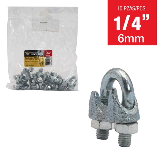 [7-052] PERRO PARA GUAYA 1/4 (6mm) x UNID SECURITY 7-052