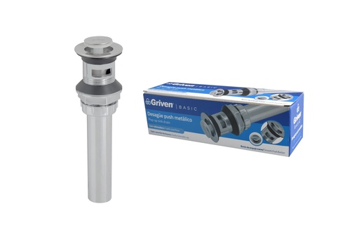 [7-057] DESAGUE LAV PLAST/CRO PUSH CON REBOS GRIVEN BASIC 7-057 (DESC)